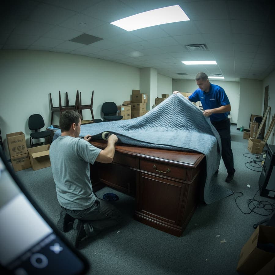 Bundled paint touch-up and carpet extraction add-ons coordinated